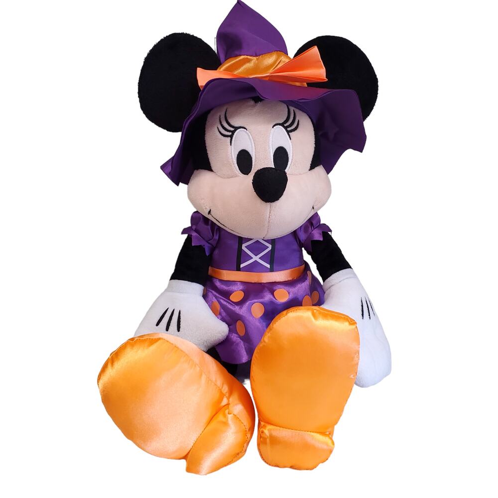 Halloween Minnie Mouse Witch Plush 18" Disney Minnie Mouse Stuffy